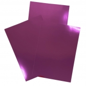 10 Folhas Papel Lamicote Laminado Fuchsia 1 Face 180g A4