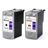 Par Cartucho De Tinta Compatível com Canon Pg30 + Cl31 para Ip1900 1800